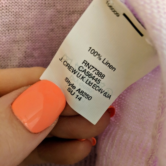 J CREW 100%Linen Pullover Top. Light Pink - Picture 4 of 5